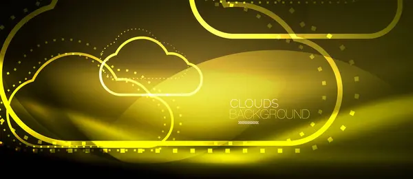 Cloud computing vectoriel, concept de stockage — Image vectorielle