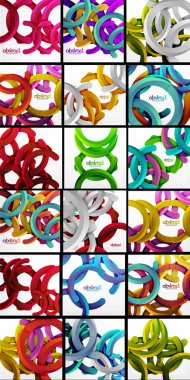 Yuvarlak daire satır arka planlar mega toplama