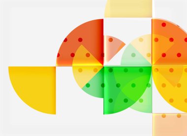 Siyah arka plan üzerine daire öğeleri