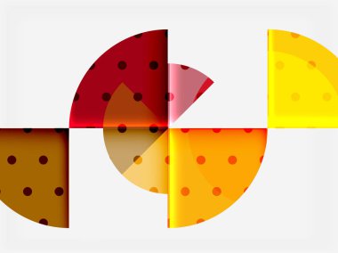 Siyah arka plan üzerine daire öğeleri