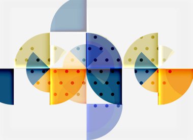 Siyah arka plan üzerine daire öğeleri