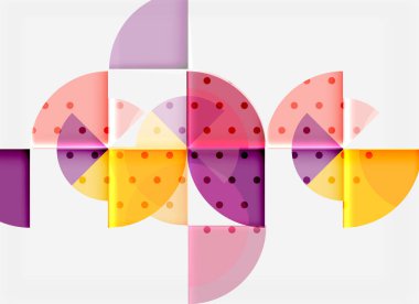 Siyah arka plan üzerine daire öğeleri