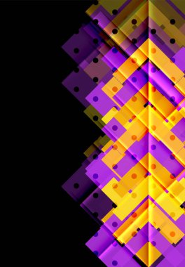 Siyah arka plan üzerinde renkli oklar