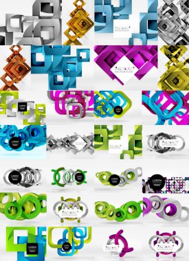 3d geometrik kompozisyonlar, techno arka kümesi