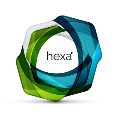 Temiz profesyonel altıgen şekil iş amblemi