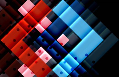 Siyah arka plan üzerinde renkli oklar