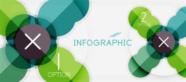 Kağıt geometrik daire afiş şablon