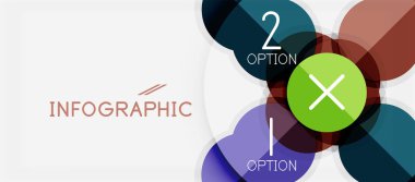 Kağıt geometrik daire afiş şablon