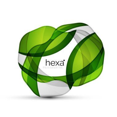 Temiz profesyonel altıgen şekil iş amblemi