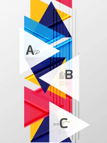 Triângulos e formas geométricas fundo abstrato — Vetor de Stock