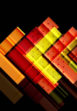 Siyah arka plan üzerinde renkli oklar