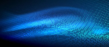 Soyut dalga koyu, parlak hareket üzerinde parlayan