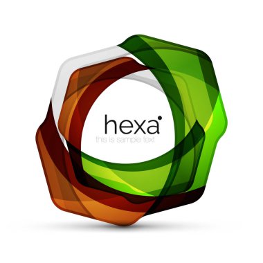 Temiz profesyonel altıgen şekil iş amblemi