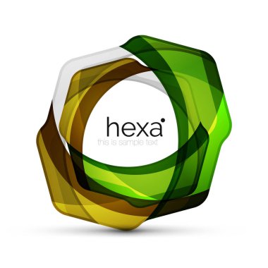 Temiz profesyonel altıgen şekil iş amblemi