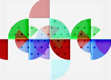 Siyah arka plan üzerine daire öğeleri