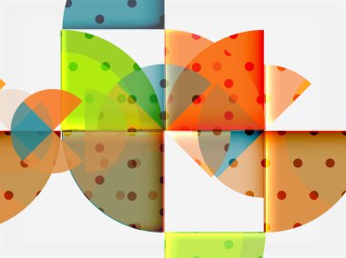 Siyah arka plan üzerine daire öğeleri