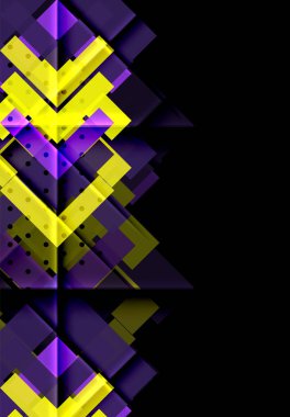 Siyah arka plan üzerinde renkli oklar