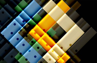 Siyah arka plan üzerinde renkli oklar