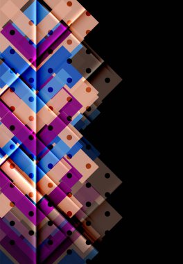 Siyah arka plan üzerinde renkli oklar