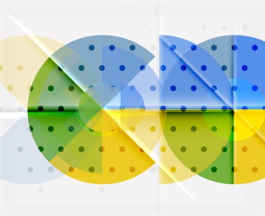 Geometrik daire soyut afiş