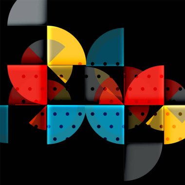 Geometrik daire soyut afiş