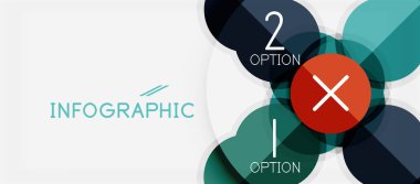 Kağıt geometrik daire afiş şablon