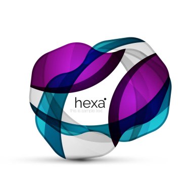 Temiz profesyonel altıgen şekil iş amblemi