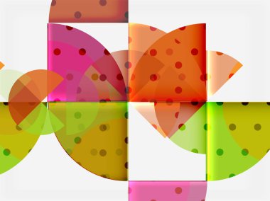 Siyah arka plan üzerine daire öğeleri