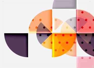 Siyah arka plan üzerine daire öğeleri