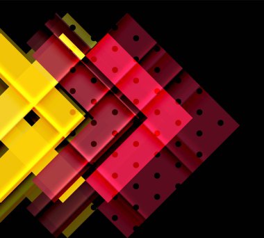 Siyah arka plan üzerinde renkli oklar