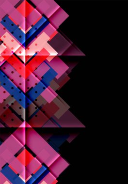 Siyah arka plan üzerinde renkli oklar