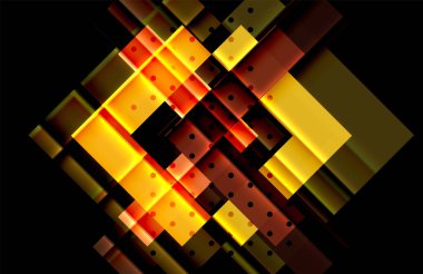 Siyah arka plan üzerinde renkli oklar