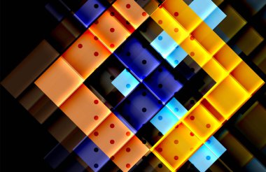 Siyah arka plan üzerinde renkli oklar