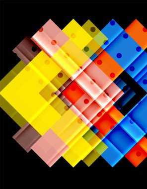 Siyah arka plan üzerinde renkli oklar