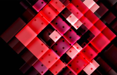 Renkli üçgenler ve oklar koyu arka plan üzerinde