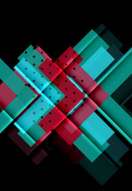 Siyah arka plan üzerinde renkli oklar