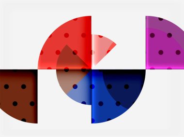 Geometrik daire soyut afiş