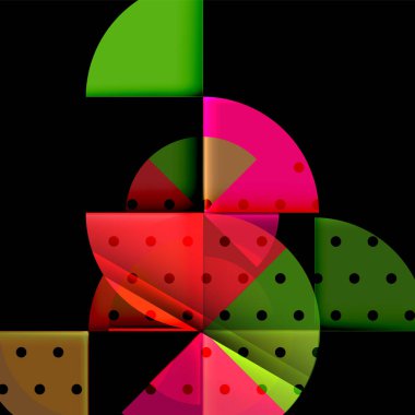 Geometrik daire soyut afiş