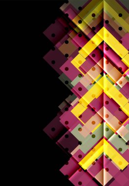 Siyah arka plan üzerinde renkli oklar