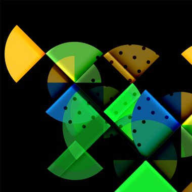 Geometrik daire soyut afiş