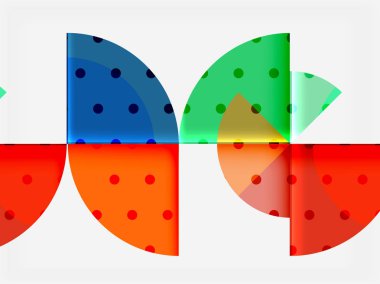 Geometrik daire soyut afiş