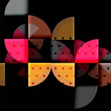 Geometrik daire soyut afiş