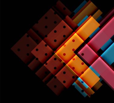 Siyah arka plan üzerinde renkli oklar