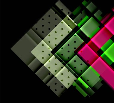 Siyah arka plan üzerinde renkli oklar