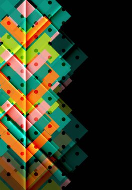 Siyah arka plan üzerinde renkli oklar