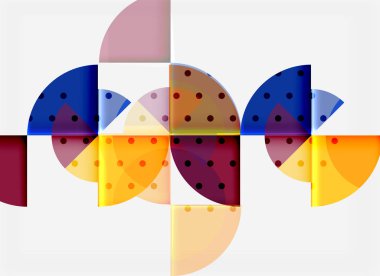 Siyah arka plan üzerine daire öğeleri