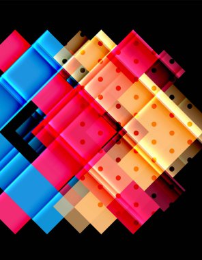 Siyah arka plan üzerinde renkli oklar