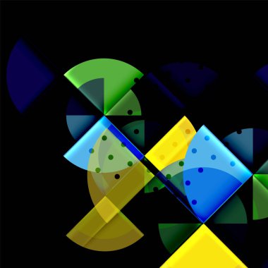 Geometrik daire soyut afiş