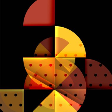 Geometrik daire soyut afiş