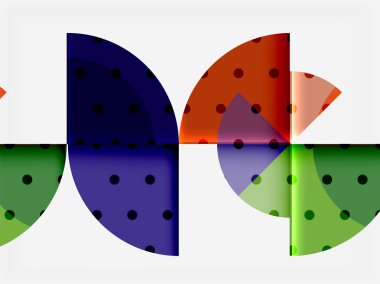 Geometrik daire soyut afiş